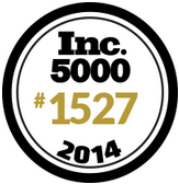 Logo indicating rank 1527 on Inc 5000 fastest growing companies 2014